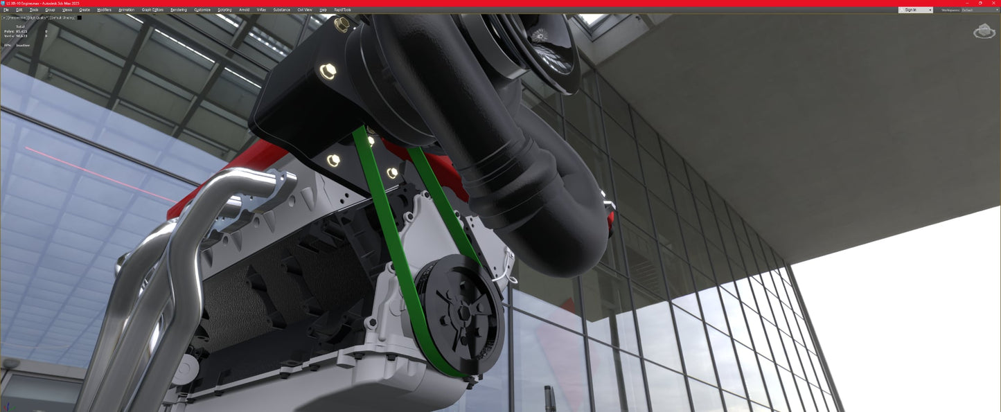Procharged v10 LSX-r Engine