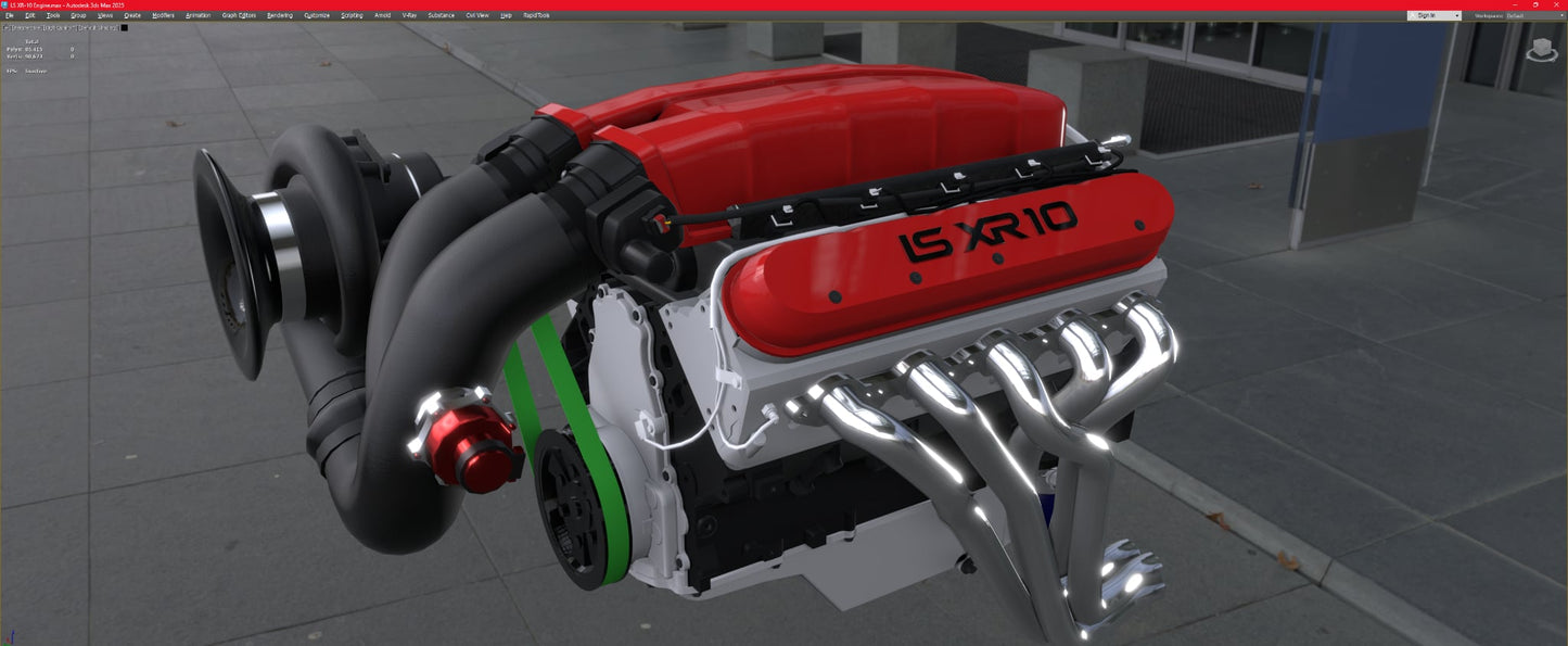Procharged v10 LSX-r Engine