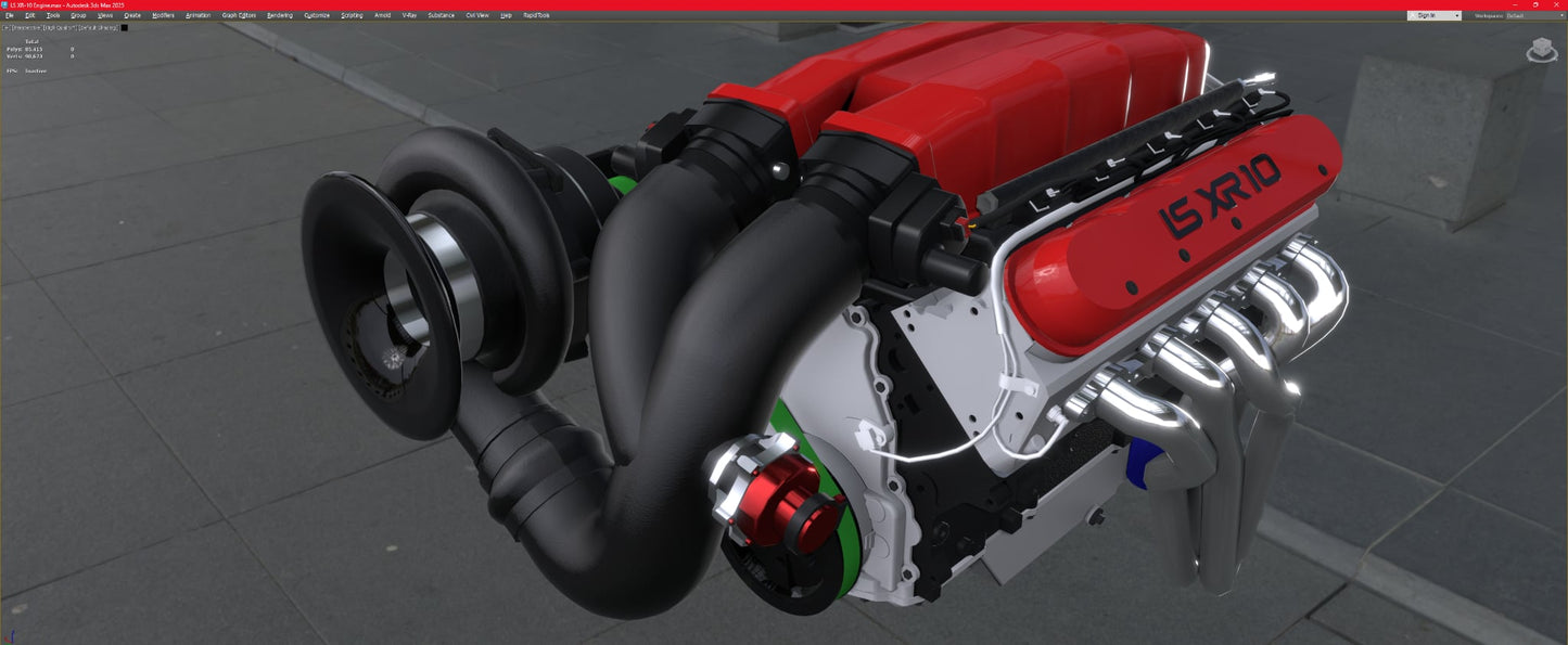 Procharged v10 LSX-r Engine