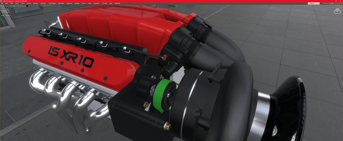 Procharged v10 LSX-r Engine